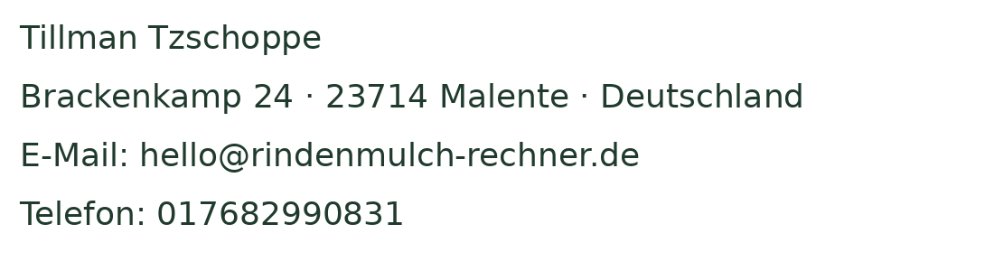 Anbietername, Anschrift, E-Mail-Adresse und Telefonnummer als Grafik
